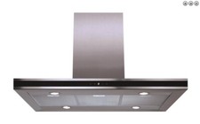 CDA 90cm Chimney Hood Linear Island Extractor Kitchen  Steel Silver EVPK90SS/1