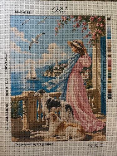 Via printed needlepoint - via,