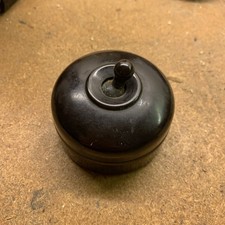 vintage bakelite And Porcelain Light Switch British Patent