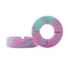 Pink & Turquoise Ashtray Silicone With Cigarette Lid Holder Mould Ash Tray