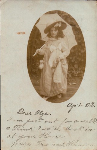 Postcard edwardian young woman - postcard,