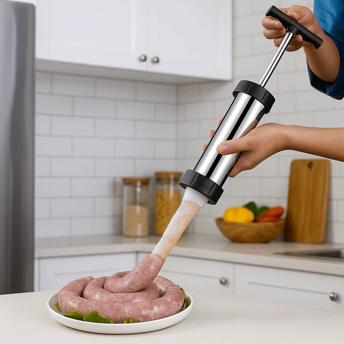 Sausage machine meat filler - sausage,