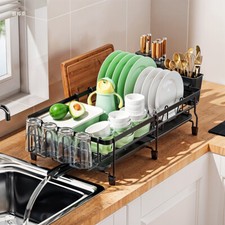 2 Tier Dish Drainer Rack w/