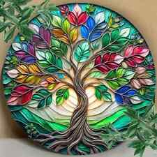 2D TREE OF LIFE METAL WALL ART VIBRANT PLAQUE HOME GARDEN WALL FENCE DECORATION