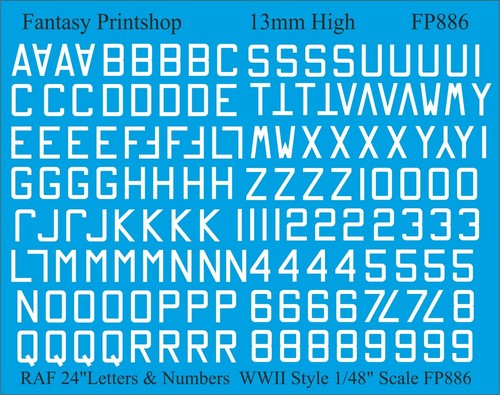 Raf numbers and letters - numbers,
