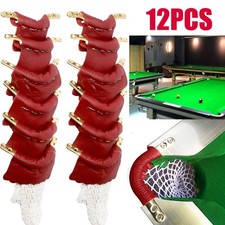 6/12PC Leather Snooker Table Net Set Table Pockets Billiard Pool Ball Bags Kit