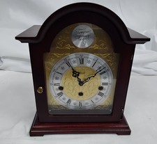 Tempus Fugit Mantel Clock Roman Numerals Wood Finish - SA30