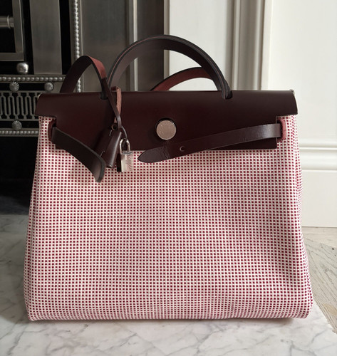 Hermès burgundy leather - hermÈs,