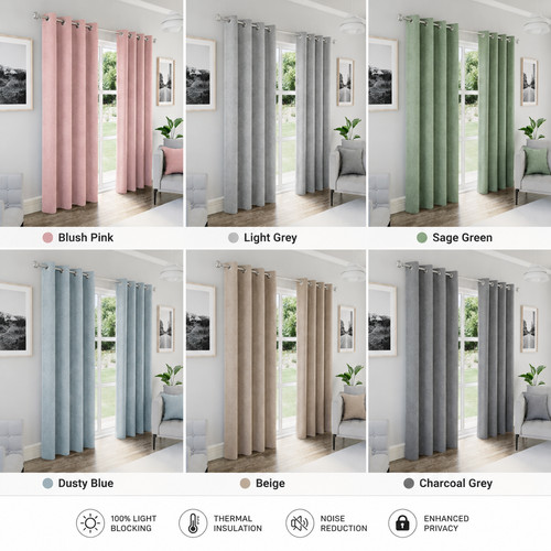 100 blackout thermal curtains - blackout,