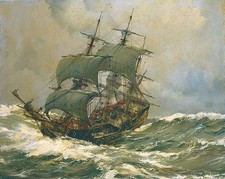 Montague Dawson Old Timer In