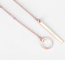 Gold Bar Pendant Trendy Chain