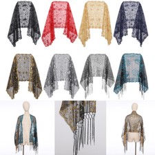 UK Womens 1920s Long Shawl