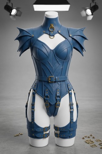 Custom made blue leather - custom,