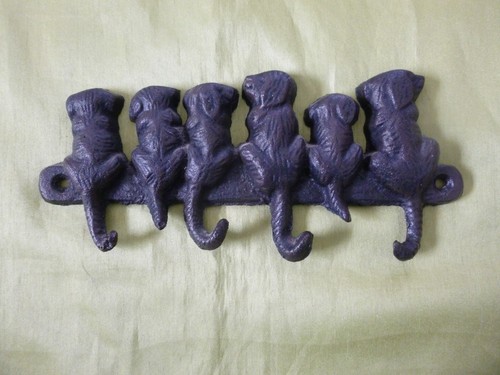 Cast iron dog figures - cast,