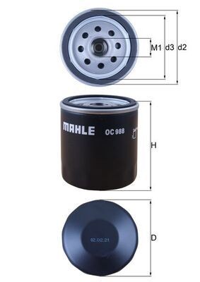 Oil filter oc988 knecht - oc988,