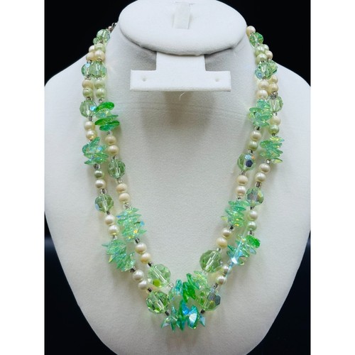 Vintage green czech glass - green,