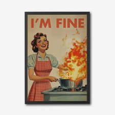 Retro Kitchen Print, Funny 50s