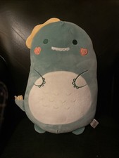 Squishmallows Plush Toy Kawaii Green 40cm Dinosaur Pillow in Perfect Condition