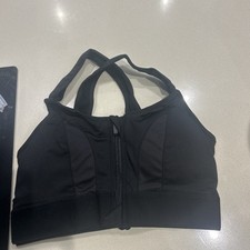 Black Large Sports Bra with Easy back Fastening Brand New Never Worn
