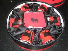 NEW SET OF 6 EL TORO DE OSBORNE BULL ESPRESSO CUPS AND SAUCERS UNUSED MINT BOXED