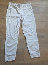 Lovely White Cropped Jeans Papaya Matalan, Size 14 Frayed Bottoms Back Pockets