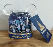Walt Disney World 50th Anniversary Snow Globe With Micky Mouse Ears 