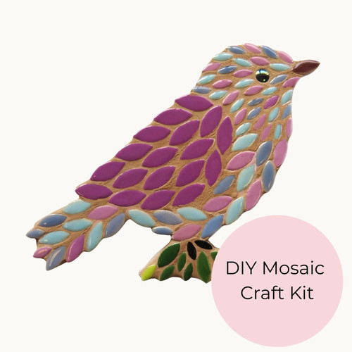 Freestanding bird mosaic kit - mosaic,