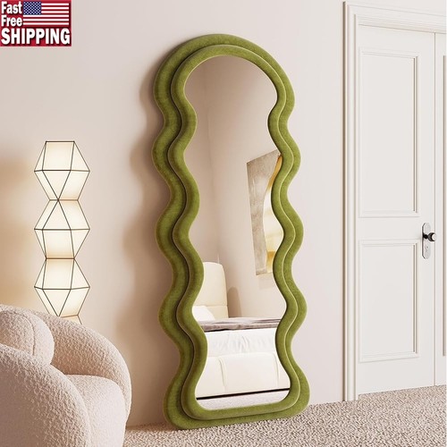 Wavy full length mirror wooden - wavy,