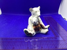 Royal Crown Derby “MUMMY AND CHARLOTTE' Miniature Teddy Bear. Retired 2006.