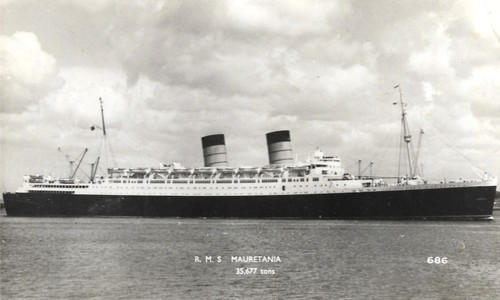 Rms mauretania postcard - mauretania,