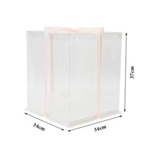 Large Clear PVC Gift Boxes Cake Candy Packaging Transparent Box Wedding Favors