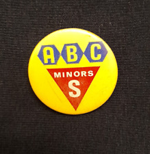  Vintage ABC Minors S Pin Badge - Good Condition