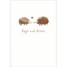 Valentines Card Hedgehogs and