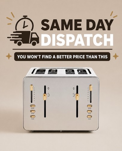Slice toaster stainless - 4-slice,