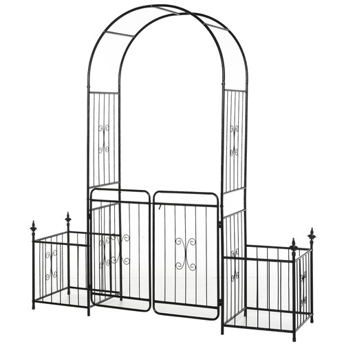 Outsunny metal garden arbor - metal,