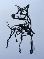 Original signed acrylic sketch