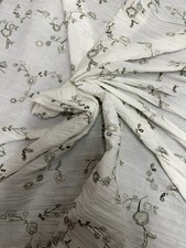 4 Metres Good Quality Creased Crinkle Cotton Blend Light Weight Fabric Cream /