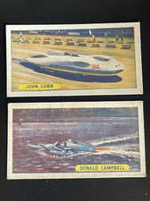 2 1957 Junior Service DONALD CAMPBELL & JOHN COBB Famous Sports Records Cards
