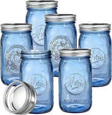 6 Pack 32Oz Vintage Blue Mason