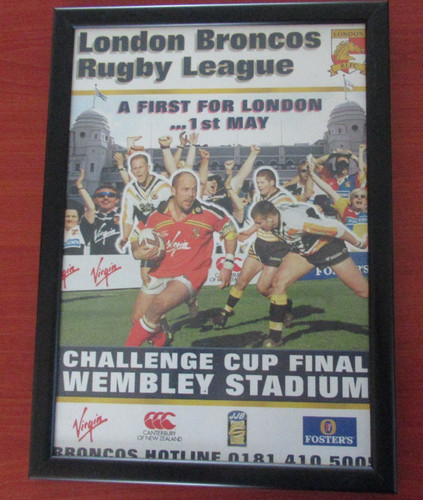Framed rugby league - league, poster