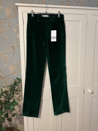 Zara green velvet straight - green,