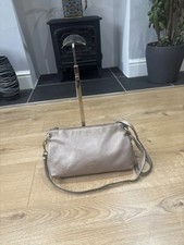 Coach Small Pebble Leather Mia Metallic Light Brown Sling Bag Crossbody