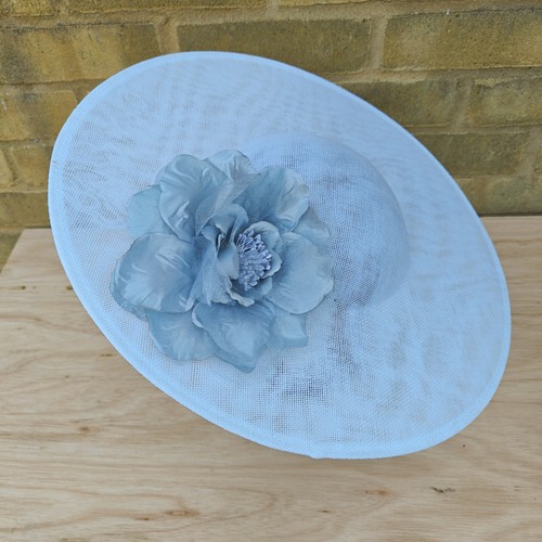 White blue grey flower wide - blue,