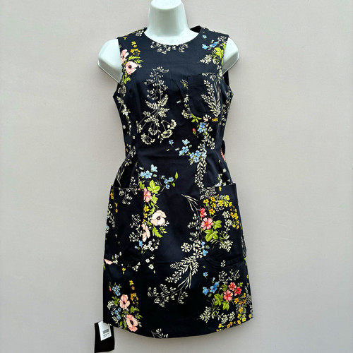 Topshop black floral satin - black,