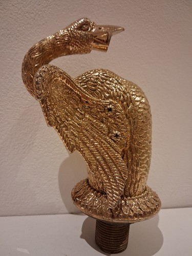 Vintage cast brass plated - , swan