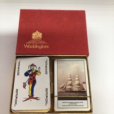 Vintage Waddingtons Playing Cards – Ship Design In Original Box - Un-used - 