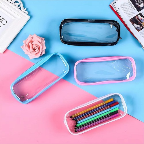 Clear transparent pencil case - transparent,