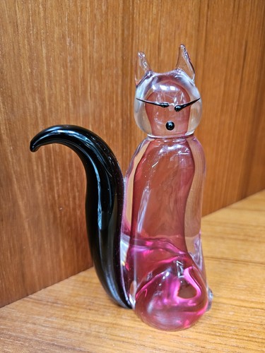 Vintage murano art glass pink - art,