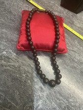 Vintage Ebony Bead Necklace