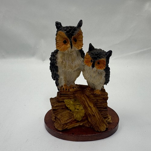 Woolbro pair owls - owls, resin